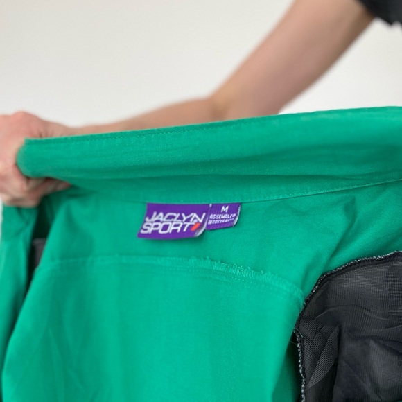 EUC Jaclyn Sport Vintage Green Windbreaker Jacket - Picture 5 of 5